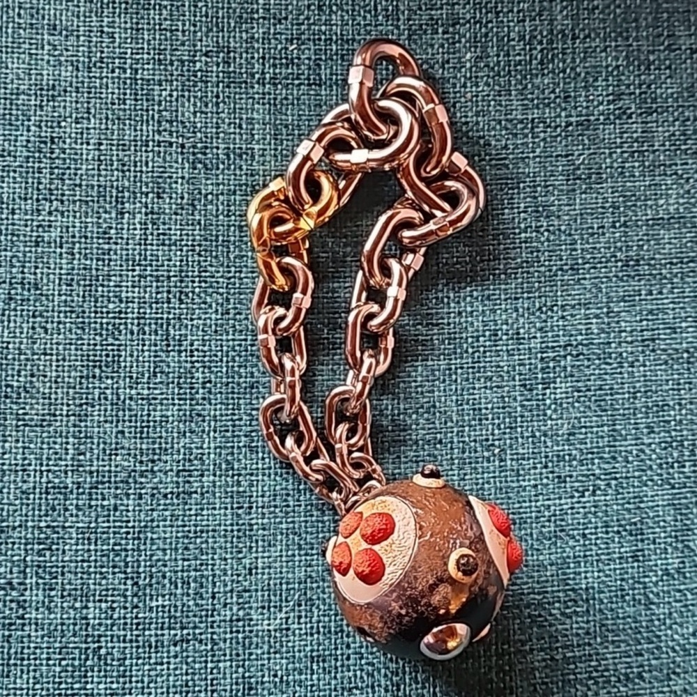 Louis Vuitton Wrecking Ball Resin Bag Charm Oversized Chain Vintage